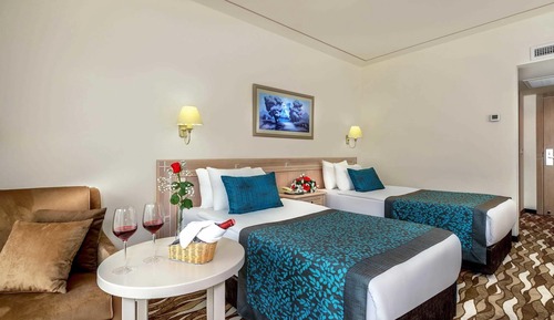 Habitación estándar con 1 cama doble o 2 individuales, vistas parciales al mar