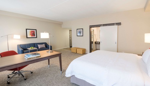 Estudio, 1 cama de matrimonio grande, accesible para personas con discapacidad, bañera