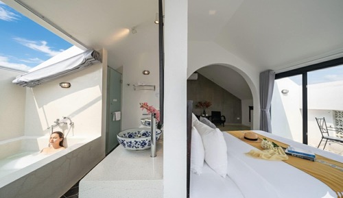 Habitación ejecutiva doble, balcón, vistas al jardín