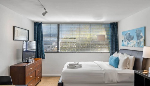 Estudio estándar, 1 cama de matrimonio, cocina, vistas al patio
