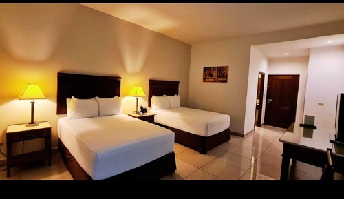 Double Room, 2 Queen Beds, Non Smoking, Pool View