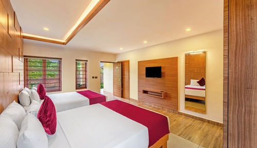 Habitación familiar, vistas al jardín