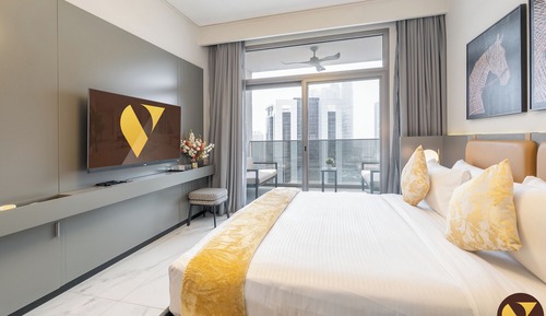 Apartamento de lujo, balcón, vistas a la ciudad