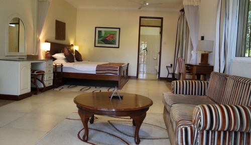 Habitación estándar doble, 1 cama de matrimonio grande, vistas al jardín, en la zona del jardín