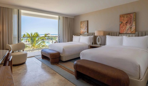 Habitación Deluxe, 2 camas de matrimonio, no fumadores, vistas al mar