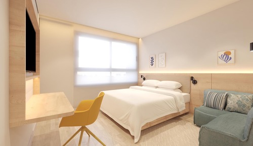 Habitación, 1 cama de matrimonio grande, frigorífico (NonSmoking)