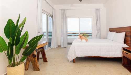 Estudio Confort, 1 cama de matrimonio grande, vistas al mar