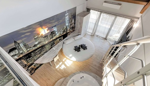 Suite estudio de lujo, 1 cama de matrimonio grande, balcón