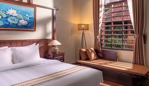 Habitación de lujo doble, 1 cama de matrimonio grande, vistas al jardín