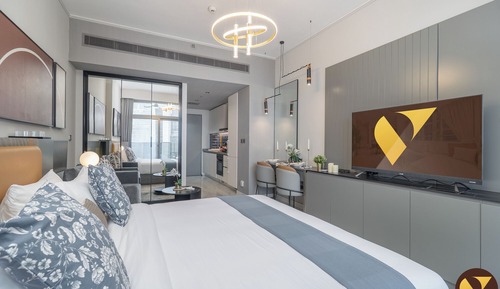 Apartamento de lujo, balcón, vistas a la ciudad