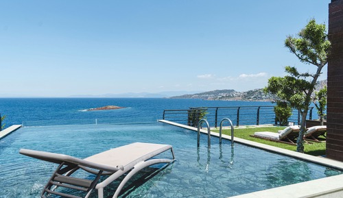 Villa superior, vistas al mar