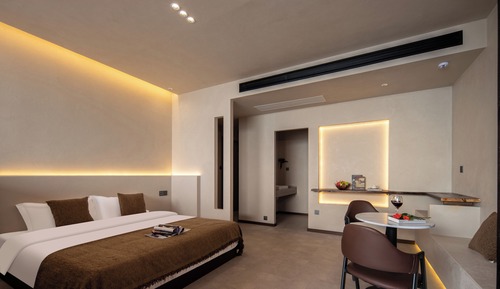 Habitación familiar con 2 camas individuales, balcón, vistas al mar