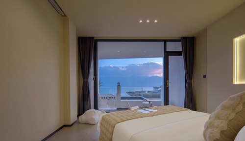 Habitación estándar doble, patio, vistas al mar