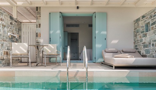 Habitación Premium, piscina privada, vistas al mar