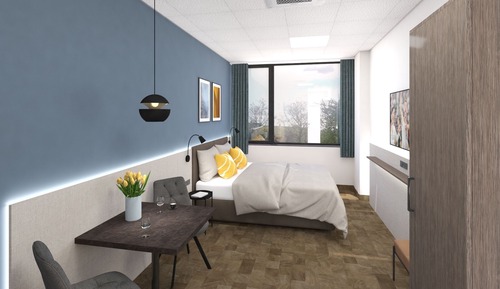 Habitación estándar, 1 cama de matrimonio grande con sofá cama