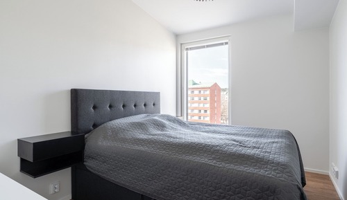 Apartamento Deluxe, 1 cama de matrimonio con sofá cama, cocina, vistas a la ciudad
