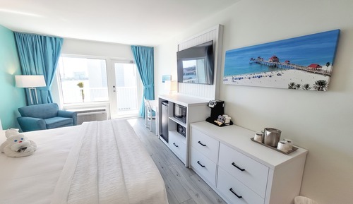 Habitación individual, 1 cama de matrimonio grande, balcón, vistas a la piscina