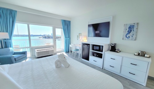 Habitación Premium, 1 cama de matrimonio grande, balcón, vistas al puerto deportivo