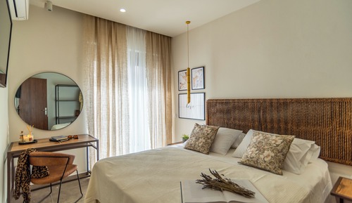 Apartamento Confort, 3 habitaciones, cocina, vistas al jardín