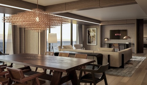 Suite presidencial, 1 cama de matrimonio grande (OV with Living Area HF CF)