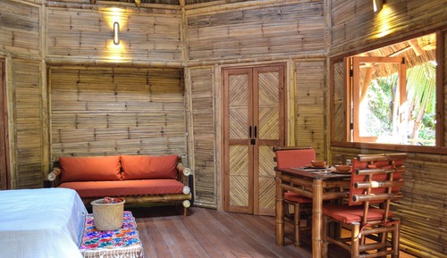 Cabaña romántica, vistas al jardín