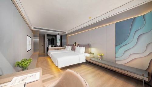 Habitación con 2 camas individuales, vistas a la ciudad