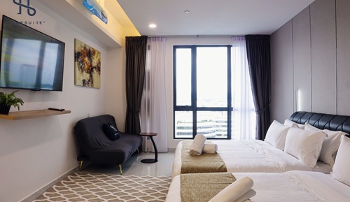 Suite estudio Deluxe, vistas a la piscina