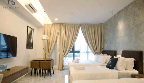 Suite estudio Confort, varias camas, cocina, vistas a la ciudad