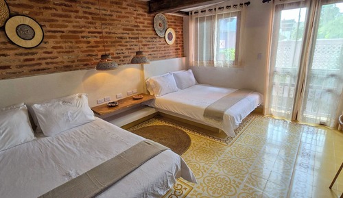 Habitación Deluxe con 2 camas individuales, vistas al patio