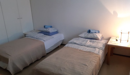 Habitación con 1 cama doble o 2 individuales, vistas al jardín