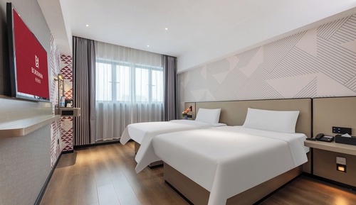 Habitación de lujo con 2 camas individuales, vistas a la ciudad