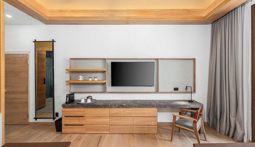 Habitación Deluxe, 2 camas de matrimonio, vistas a la piscina