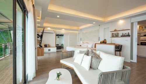 Habitación Grand con 1 cama doble o 2 individuales, balcón, vistas al mar