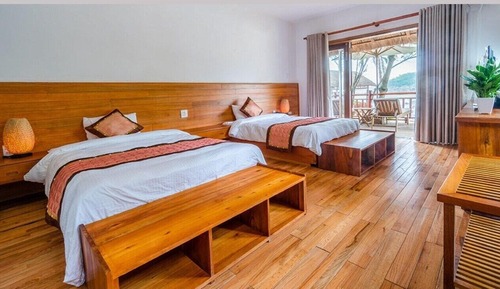 Habitación Confort con 2 camas individuales, balcón, vistas al mar