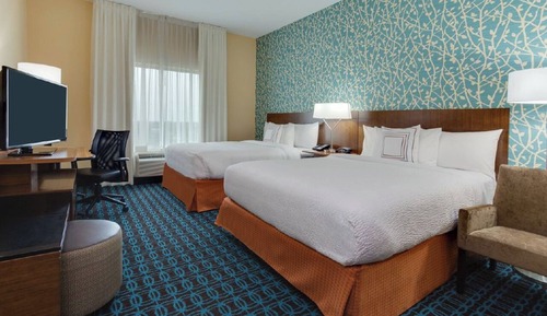 Habitación, 2 camas de matrimonio, no fumadores (Mobility Accessible, Roll-In Shower)