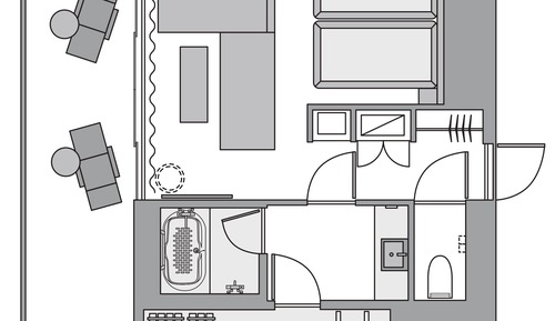 Habitación cuádruple Deluxe, sauna, vistas a la ciudad