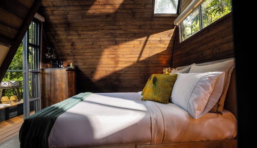 Cabaña Deluxe, patio, vistas a la montaña