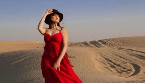 Habitación de lujo con 2 camas individuales, patio, vistas al desierto