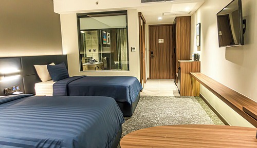 Habitación superior con 2 camas individuales, 2 habitaciones, no fumadores, vistas a la ciudad