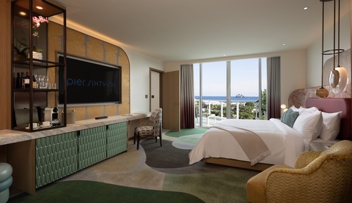 Suite, 1 cama de matrimonio grande con sofá cama, vistas al mar (ADA)