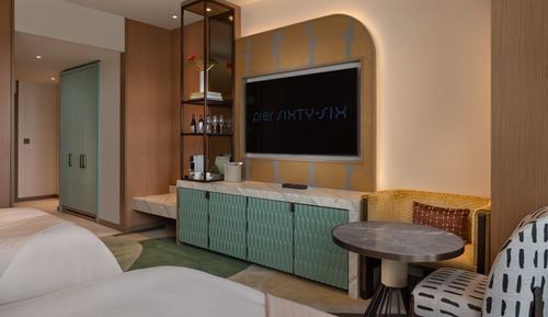 Habitación, 2 camas de matrimonio, vistas al complejo turístico (ADA)