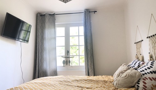 Habitación Deluxe doble, baño compartido, vistas al jardín (Chambre Boho)