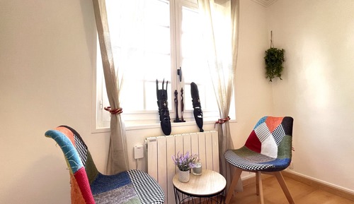 Habitación estándar doble, baño compartido, vistas al río (Chambre Spirit)