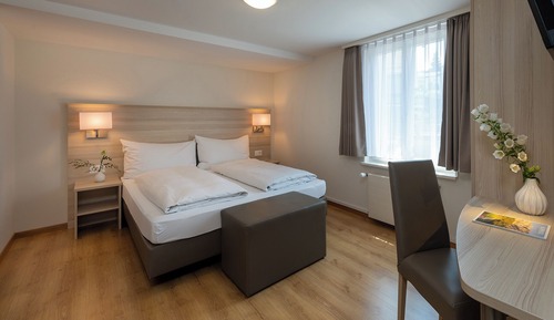 Habitación con 1 cama doble o 2 individuales, vistas al parque