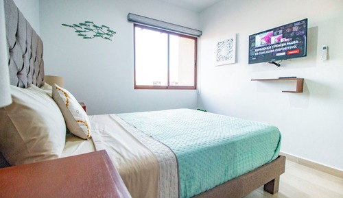 Apartamento superior, 1 cama de matrimonio con sofá cama, vistas a la piscina