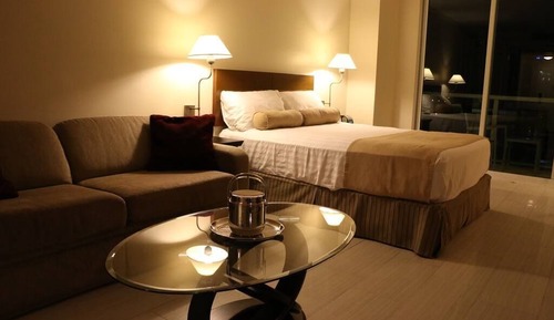 Estudio, 1 cama de matrimonio con sofá cama, vistas al mar