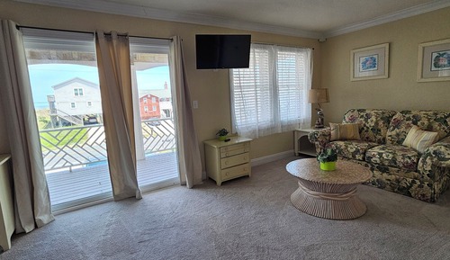 Habitación cuádruple Deluxe, 2 camas de matrimonio, baño privado, vistas al mar