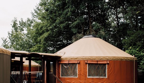 Tienda Deluxe, baño privado, vistas a la montaña