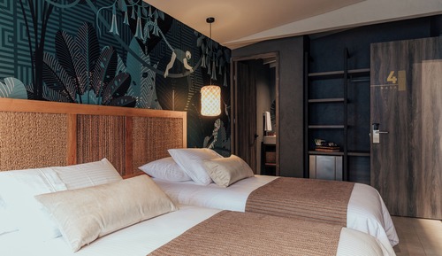 Habitación de diseño con 1 cama doble o 2 individuales
