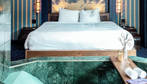 Suite básica, 1 cama de matrimonio grande, bañera